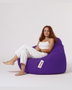 Atelier Del Sofa Premium XXL Puf de Jardín Morado Impermeable Comodidad y Relajación 115 cm
